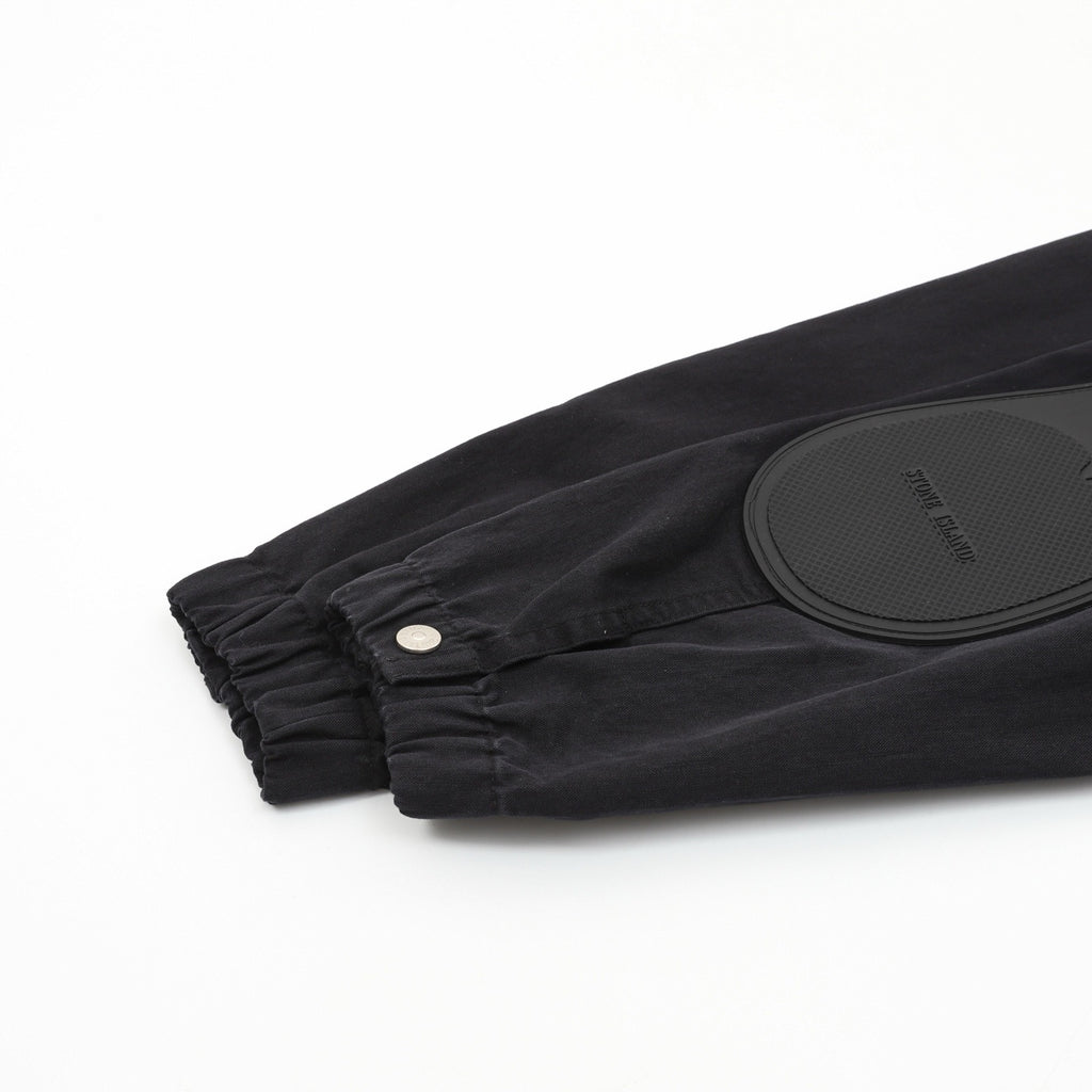 Stone Island Women's & Men's Black Compass Patch Zip-Up Jacket