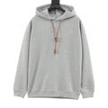 Loewe Anagram Leather Drawstring Hoodie