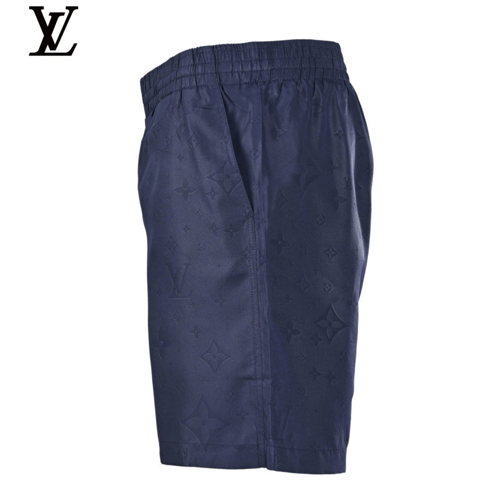 Louis Vuitton Navy Monogram Jacquard Elastic Waist Shorts