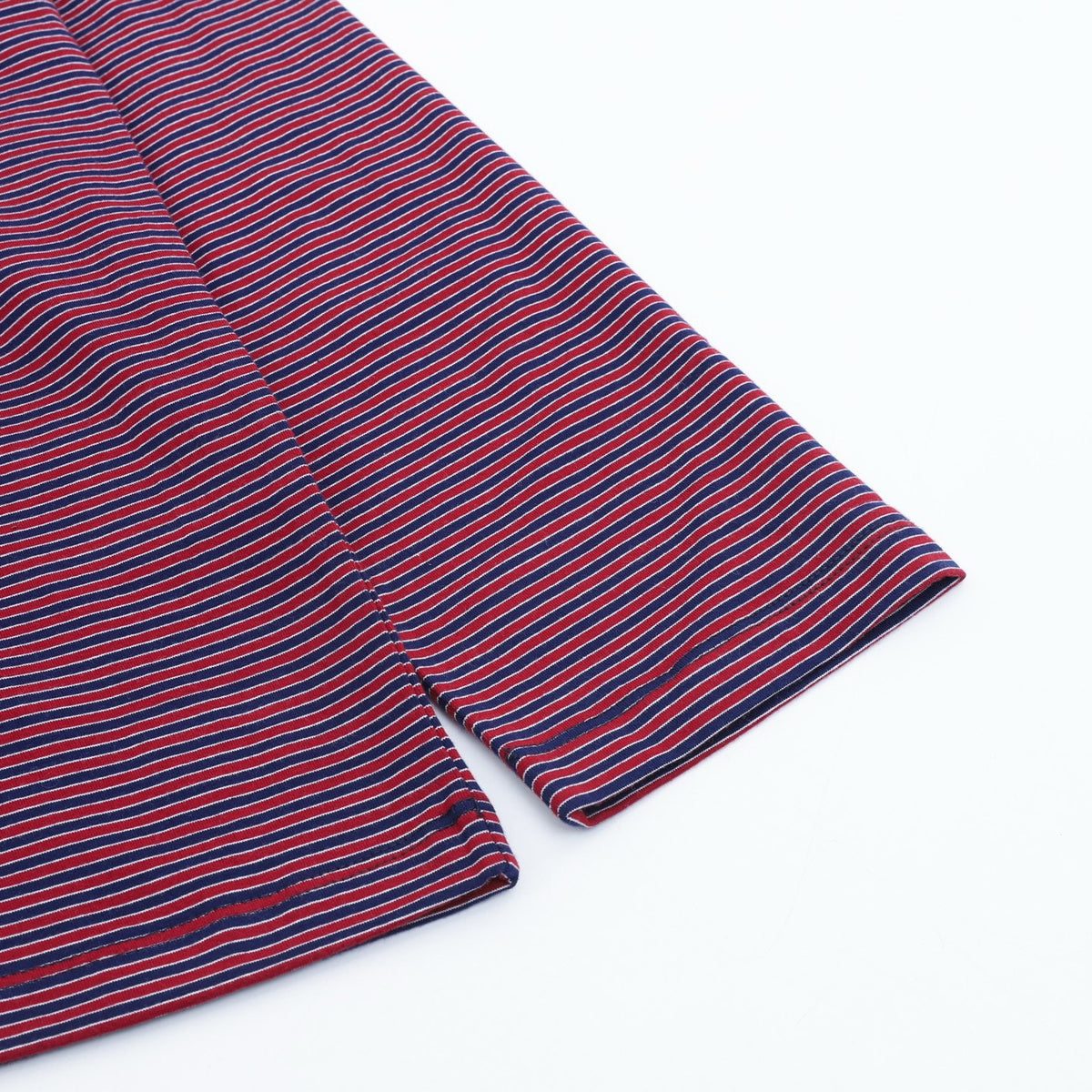Miu Miu Women's Men's Red & Navy Striped Long-Sleeve Henley Top