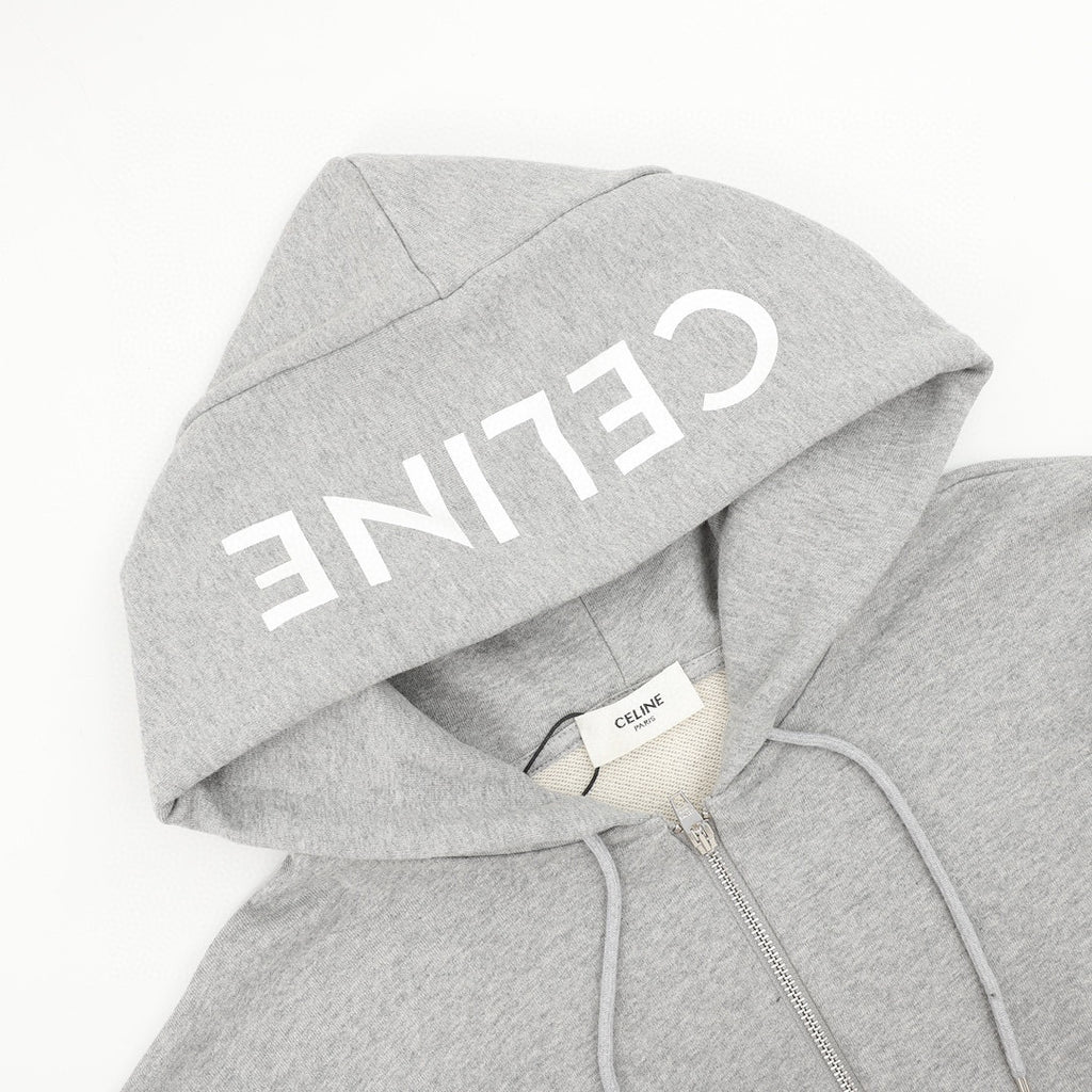 Celine Classic Capsule Inner Logo Zip-Up Hoodie