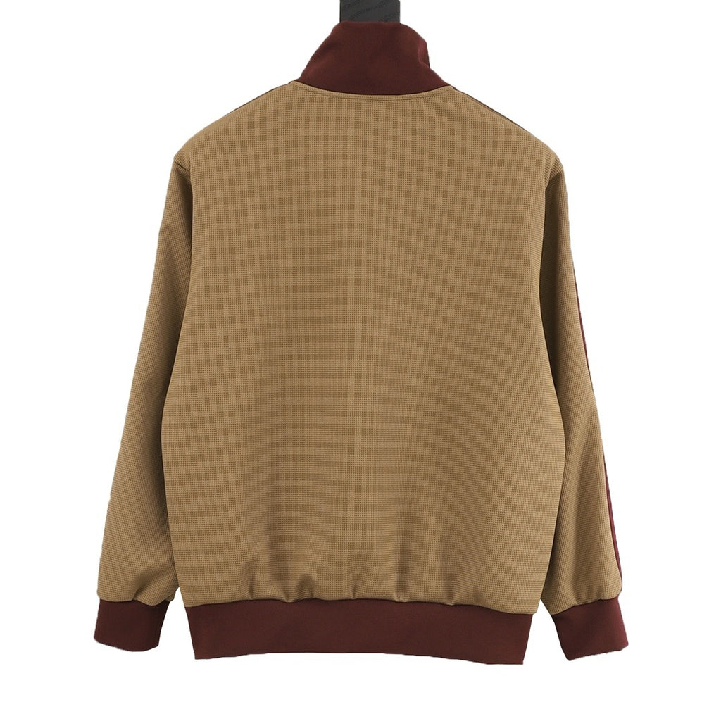 Adidas Originals American Retro Trefoil Track Jacket | Cream Burgundy Stripe Navy Trim