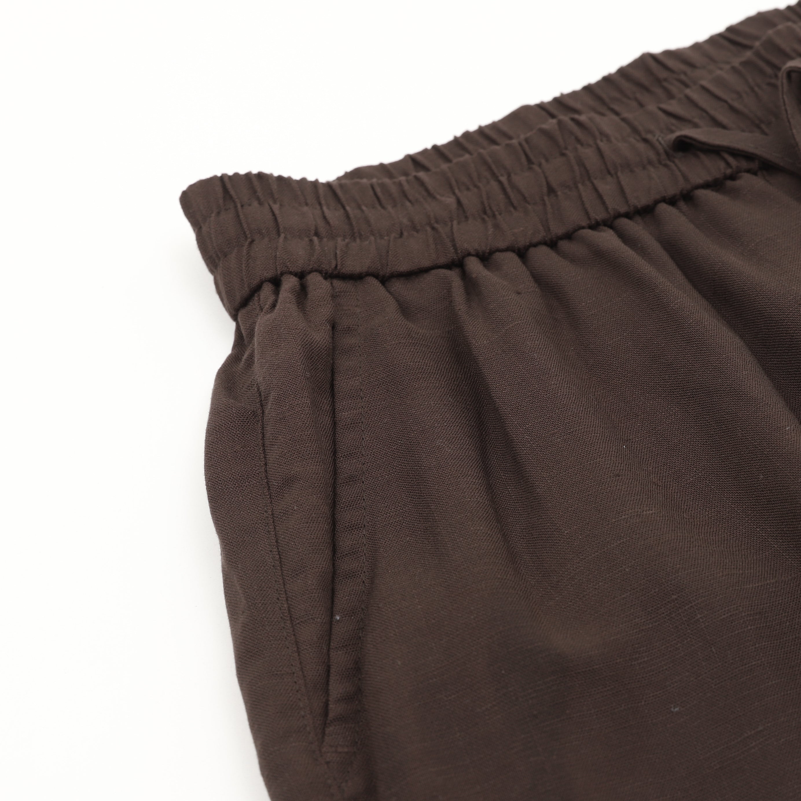Prada Triangle Logo Linen-Blend Drawstring Wide-Leg Trousers