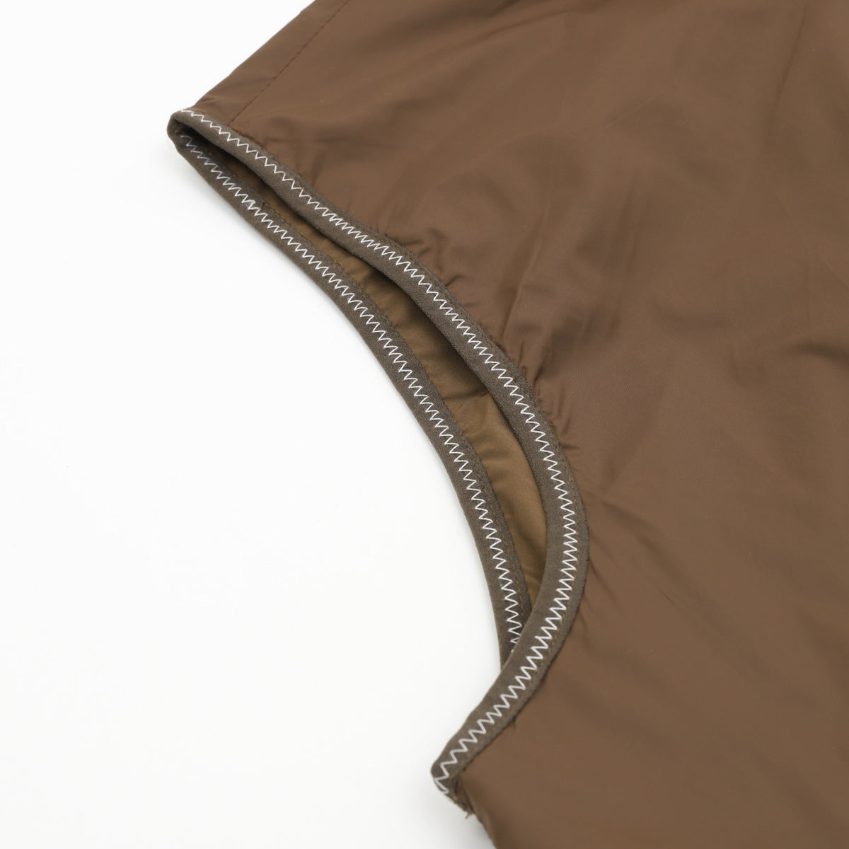 Moncler Women's Men's Brown Logo Patch Zip-Up Vest