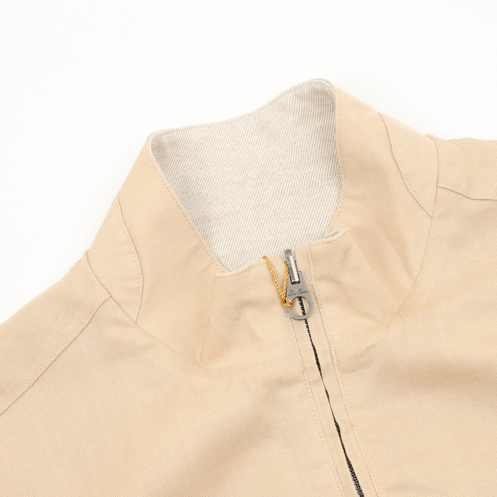 Loro Piana Women's Men's Beige Stand-Collar Zip-Up Jacket