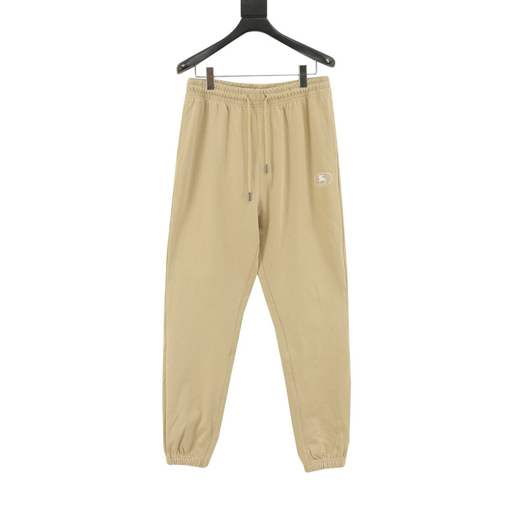 Burberry Women's & Men's Beige Embroidered Logo Drawstring Sweatpants