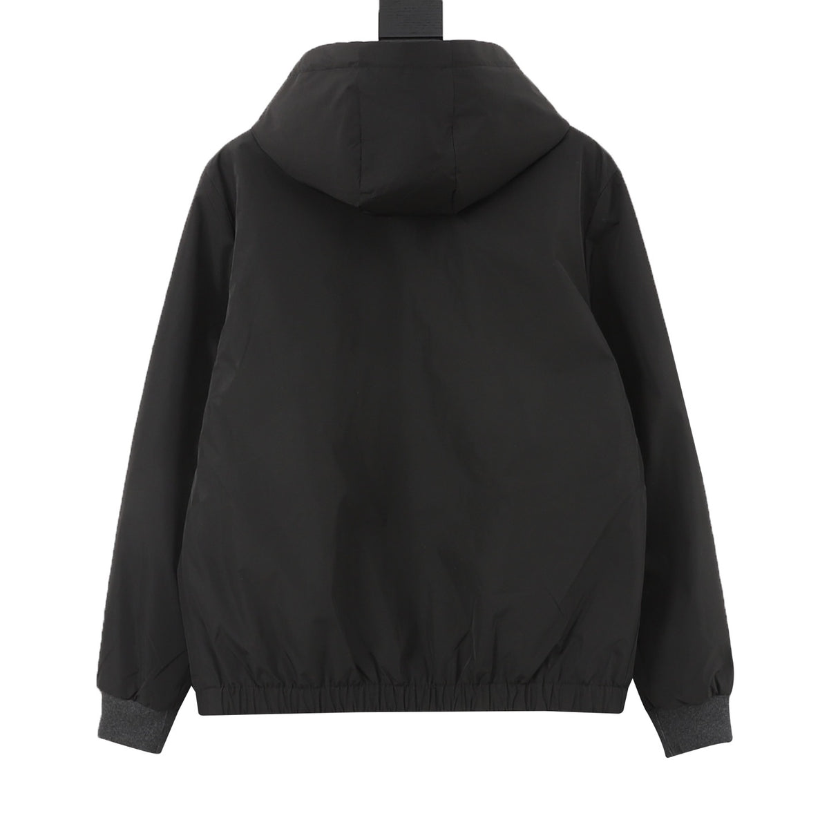 Moncler Women's Men's Black Hooded Zip-Up Jacket