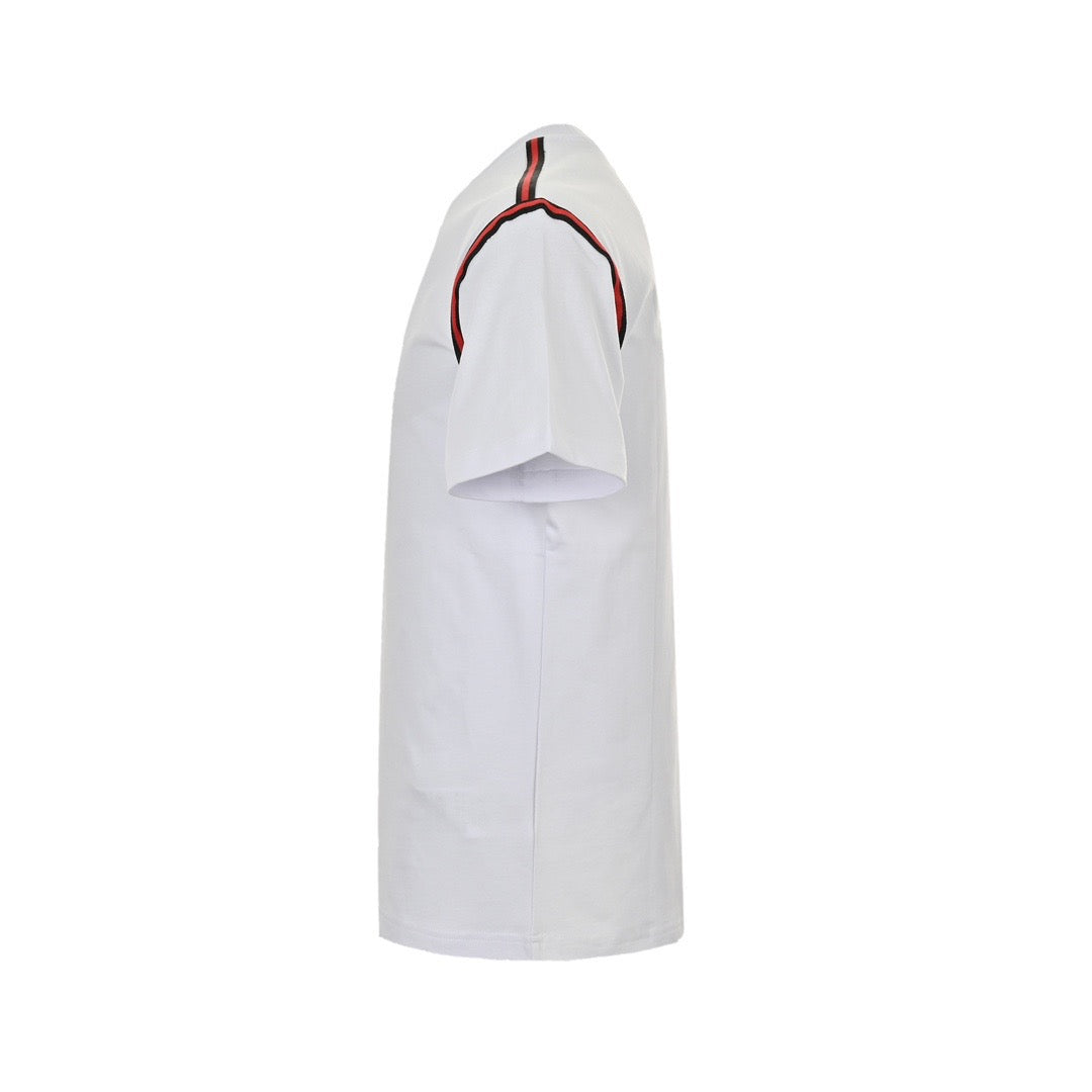 Gucci Shoulder Web Stripe Short-Sleeve T-Shirt in White
