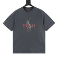 Polo Ralph Lauren Big Pony Vintage-Style Print Short-Sleeve T-Shirt in Dark Grey