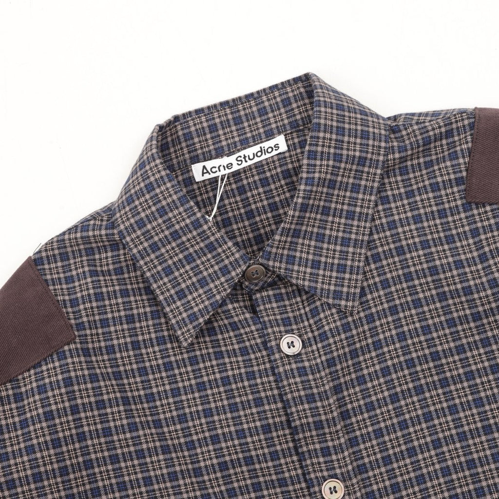 Acne Studios Patchwork Plaid Long-Sleeve Shirt