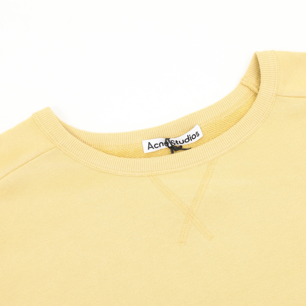 Acne Studios Women's Men's Pale Yellow Stockholm 1996 Print Crewneck Sweatshirt