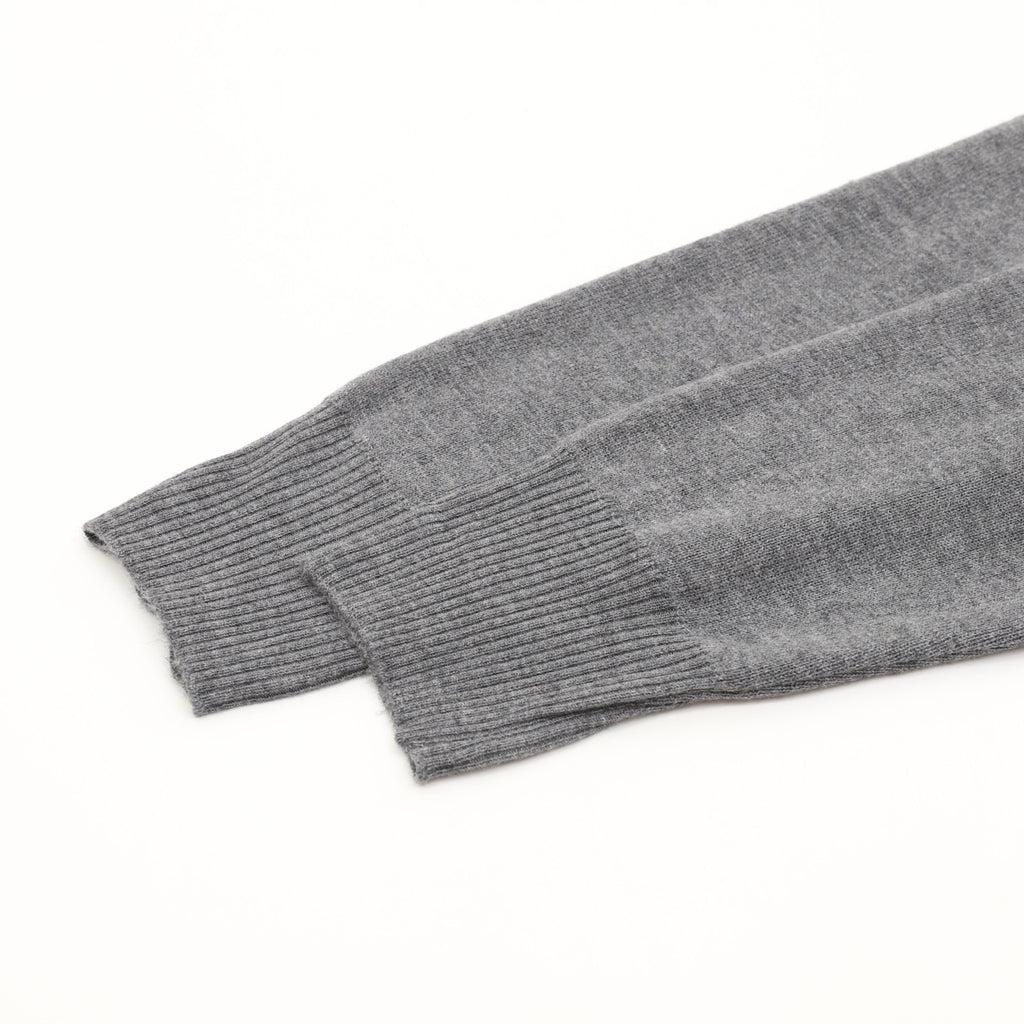 Burberry Five-Color Check Placket Wool Long Sleeve Polo Sweater | Black Relaxed Luxury Knitwear