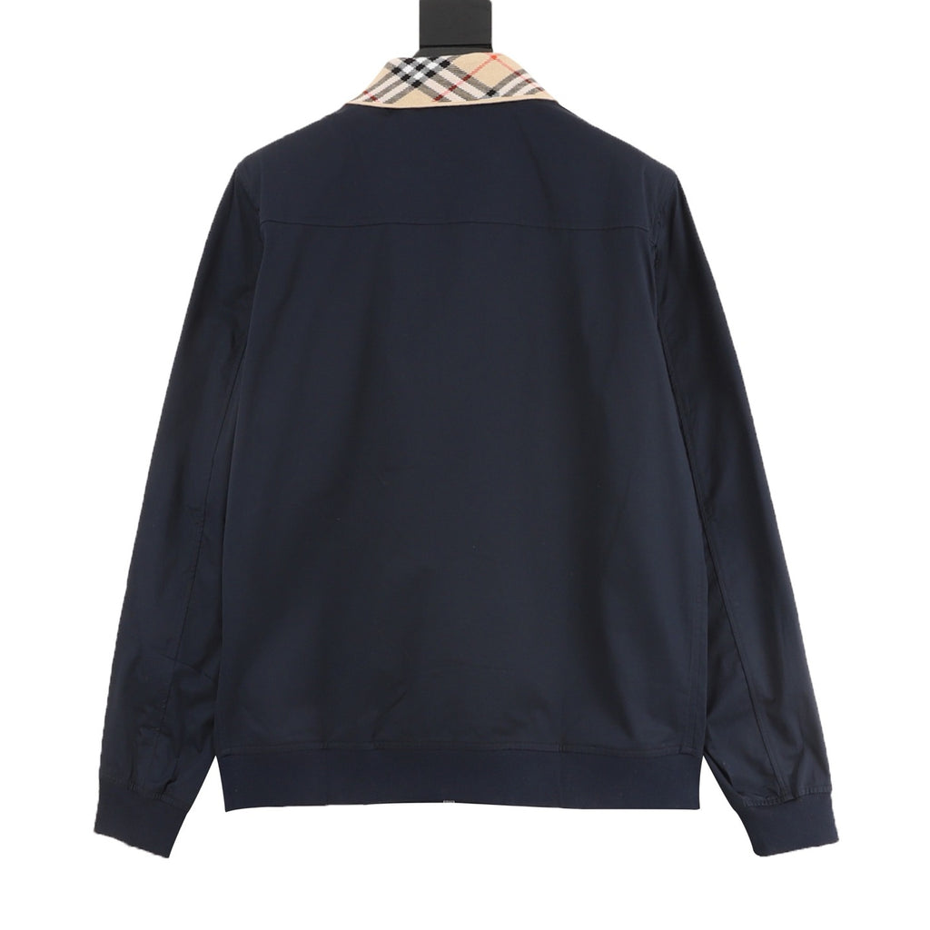 Burberry House Check Collar Zip Jacket — Ivory, Vintage Check Lining