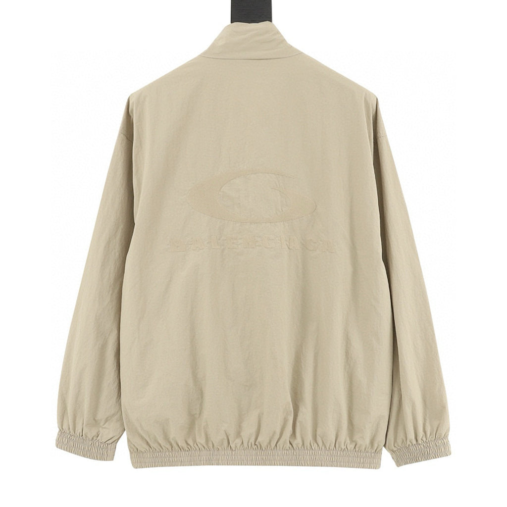 Balenciaga 26SS Back Logo Embroidered Zip-Up Track Jacket
