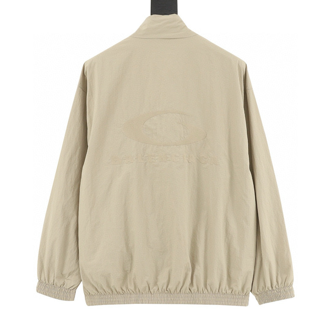 Balenciaga 26SS Back Logo Embroidered Zip-Up Track Jacket
