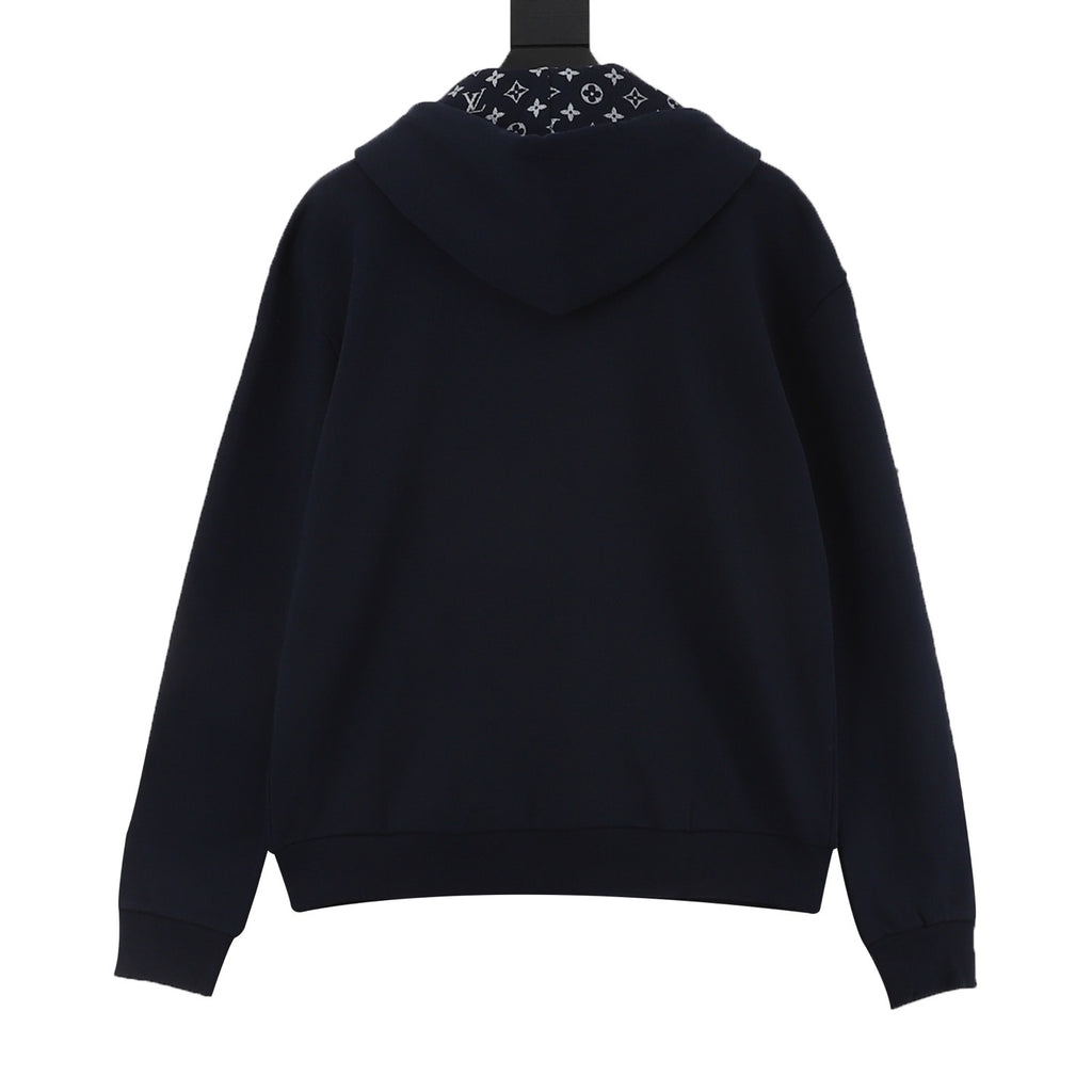 Louis Vuitton Women's & Men's Navy Badge-Embellished Full-Zip Hoodie