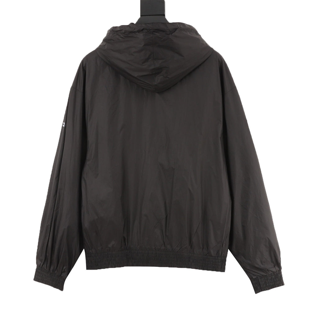 Celine CE Jacquard Cuff Hooded Windbreaker Jacket