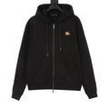 Burberry Women's Men's Black Equestrian Knight Zip-Up Hoodie