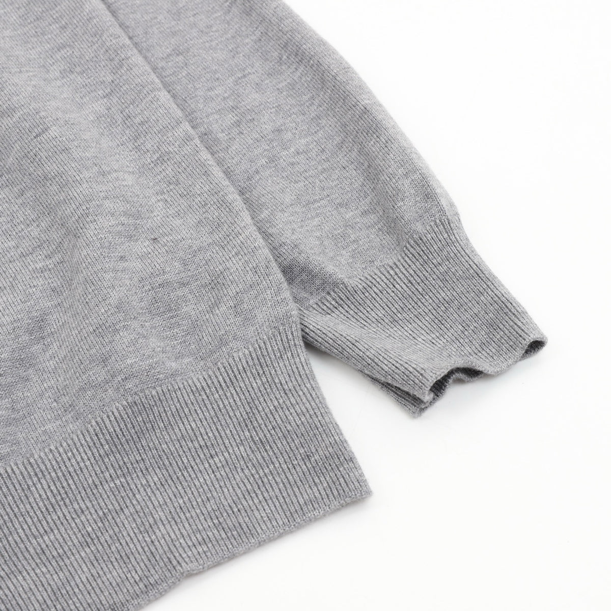 Zegna Women's Men's Light Grey Half-Zip Cashmere Sweater