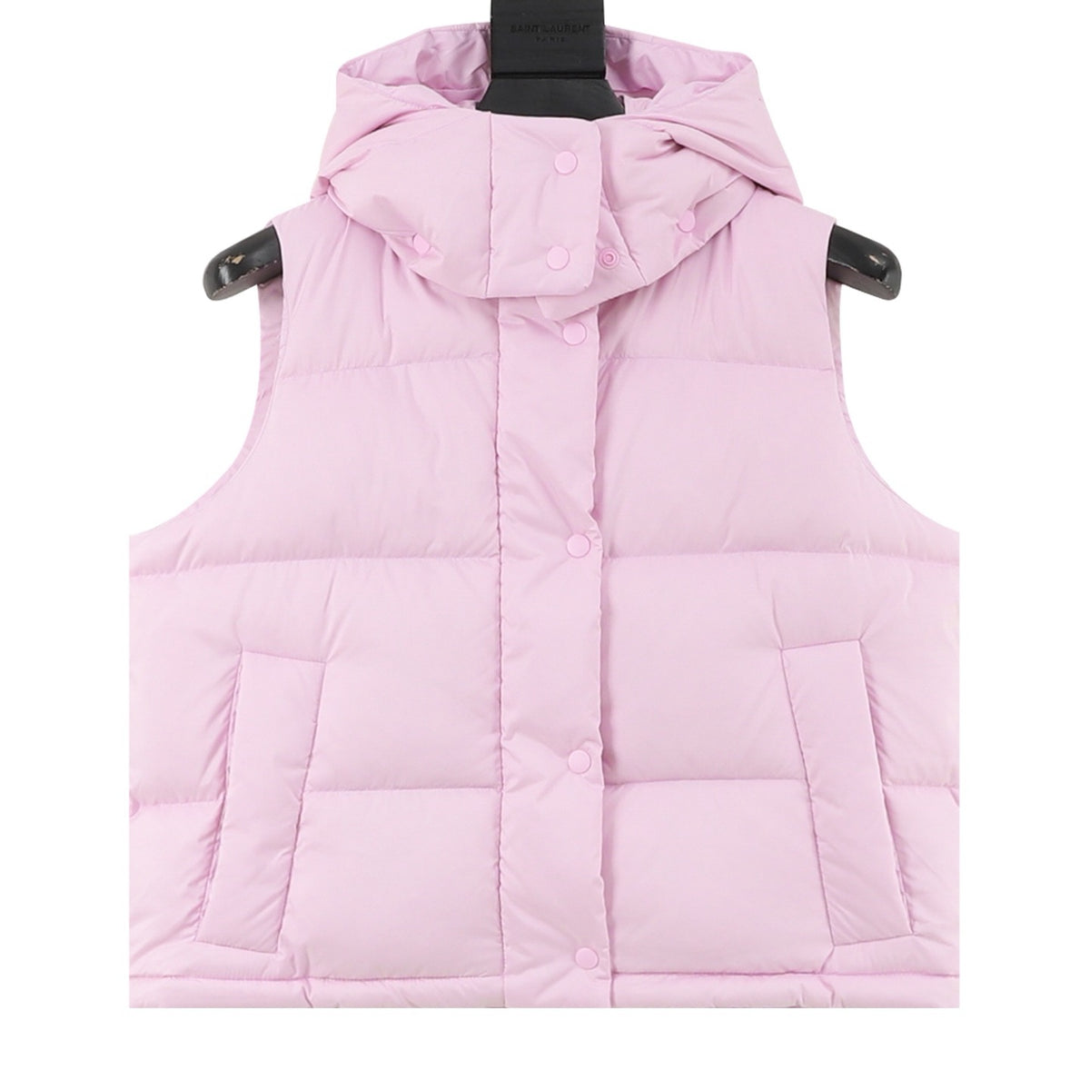 Saint Laurent Women's / Men's Hooded Puffer Vest in Light Pink