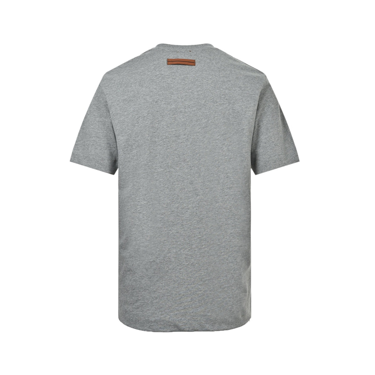 Zegna Men's Grey Dark Logo Print T-Shirt