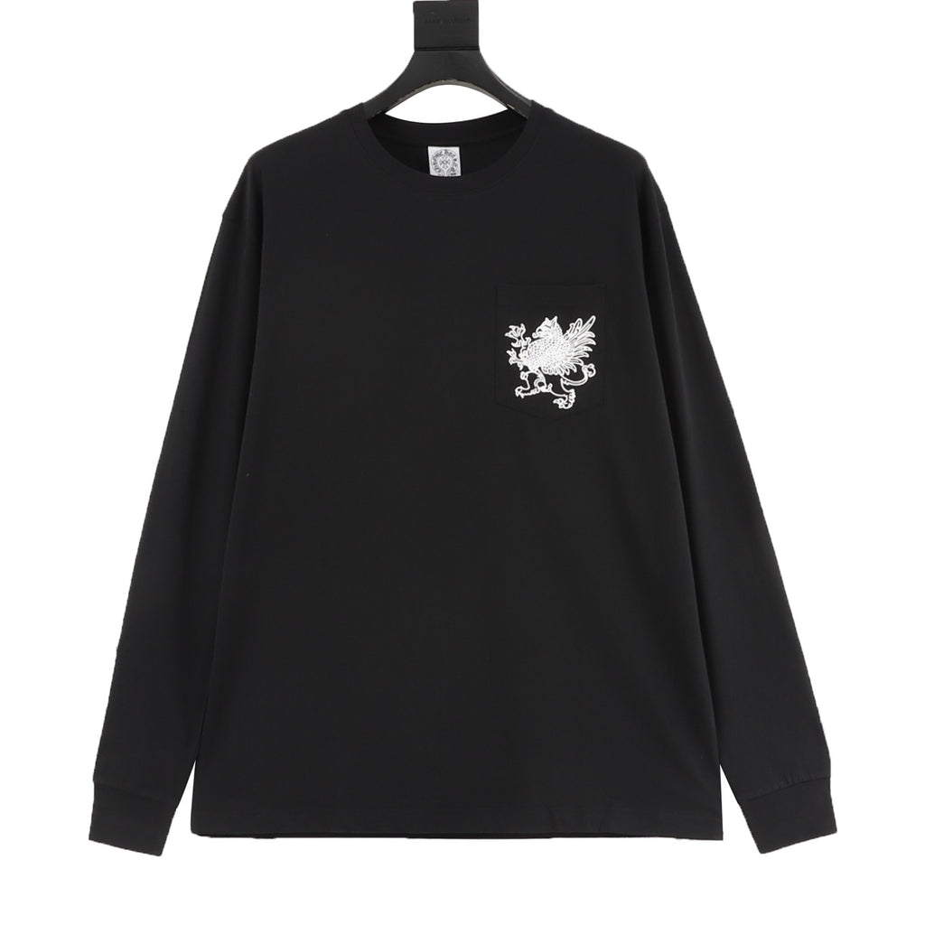 Chrome Hearts Gryphon & Sanskrit Print Long-Sleeve Tee