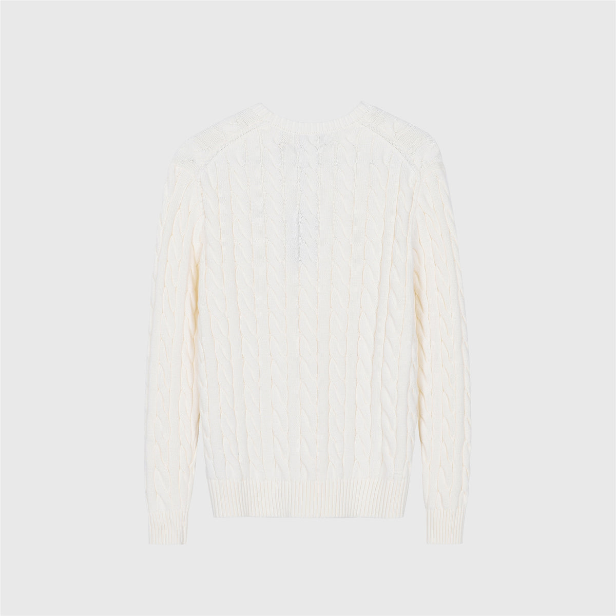 Polo Ralph Lauren Women's Men's White Cable Knit Crewneck Sweater