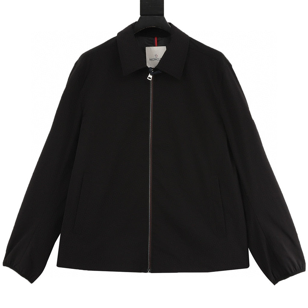 Moncler Arm Badge Logo Lapel Collar Zip Blouson