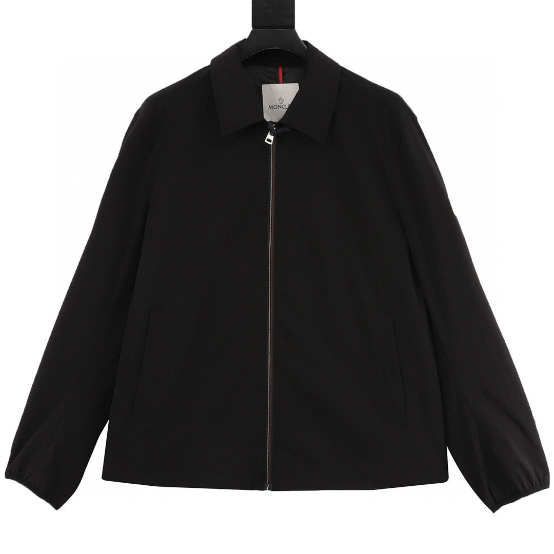 Moncler Arm Badge Logo Lapel Collar Zip Blouson