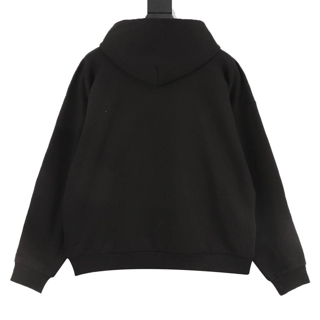 Balenciaga Bodies 6B Logo Printed Oversized Hoodie | Black Heavyweight Luxury Streetwear