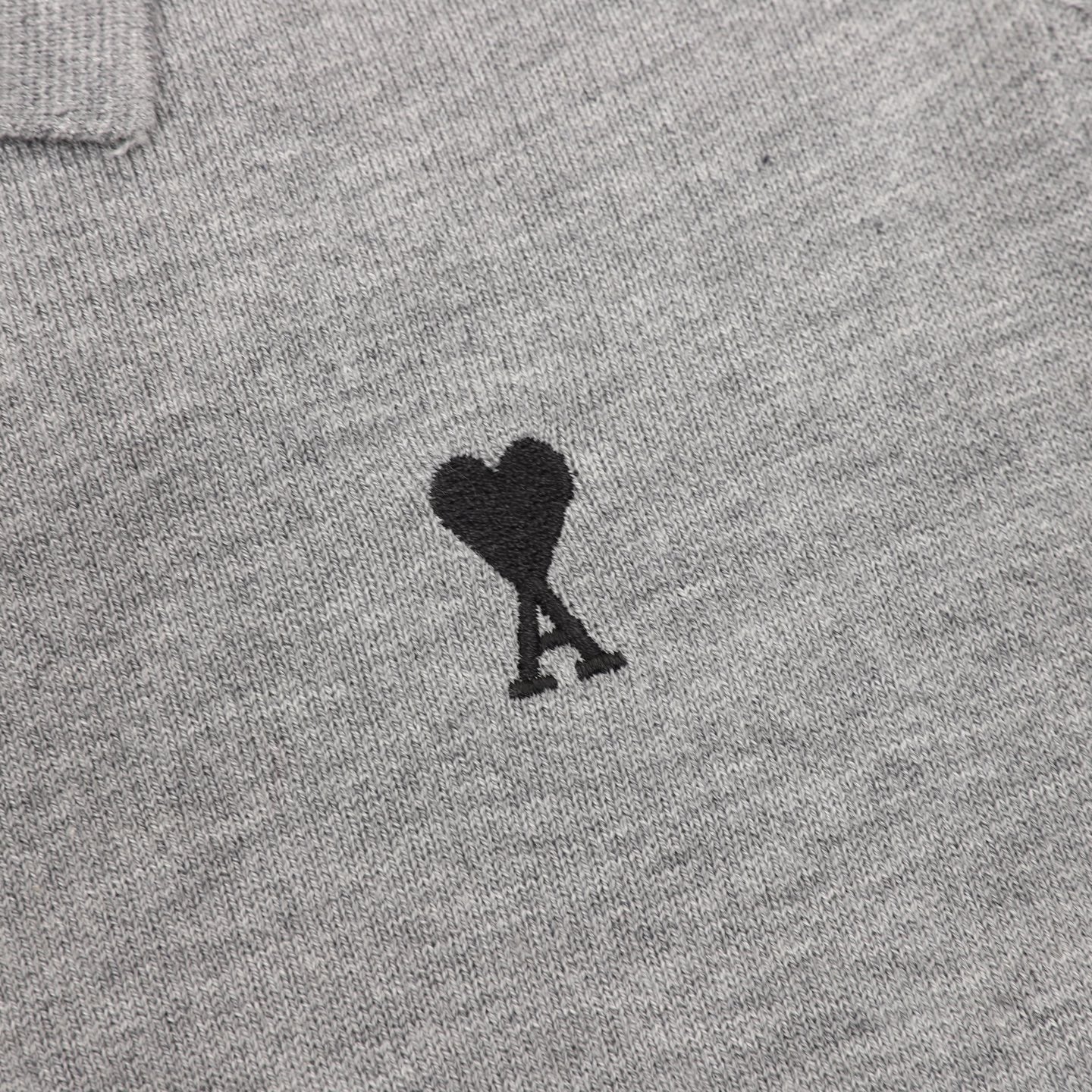 AMI Paris ADC Heart Knit Wool Cardigan