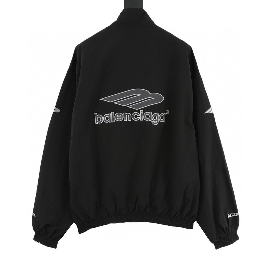 Balenciaga 26SS Sport Logo Embroidered Zip-Up Track Jacket
