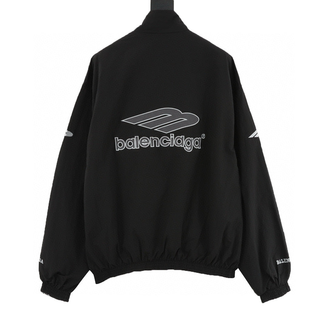 Balenciaga 26SS Sport Logo Embroidered Zip-Up Track Jacket