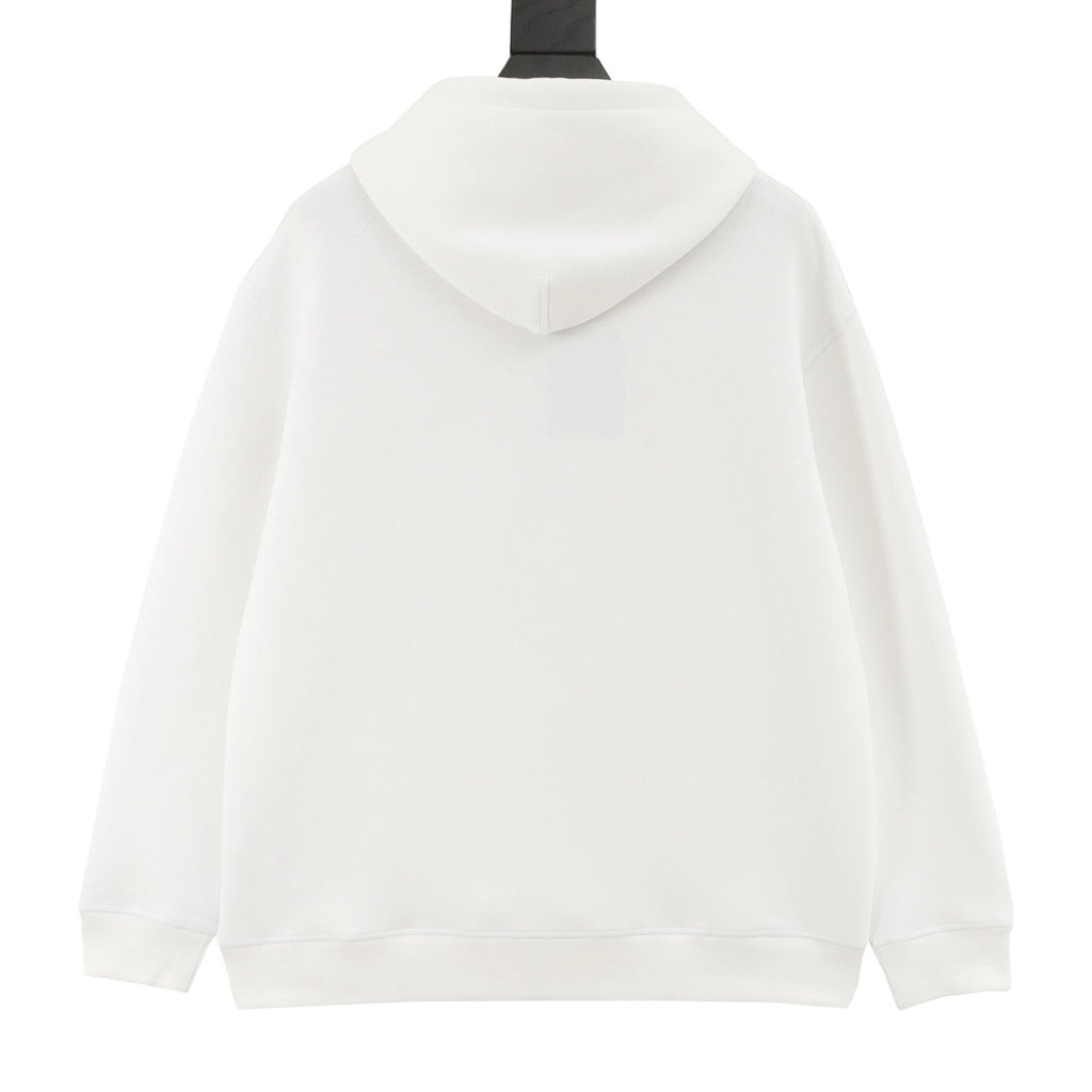 Louis Vuitton Women's Men's White Embroidered Logo Hoodie