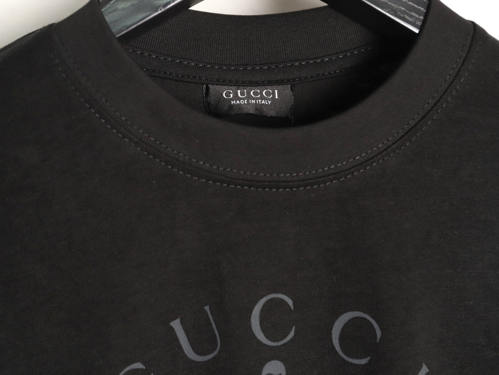 Gucci Knight Crest Print Short-Sleeve T-Shirt in Black