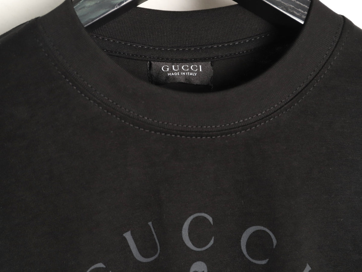 Gucci Knight Crest Print Short-Sleeve T-Shirt in Black