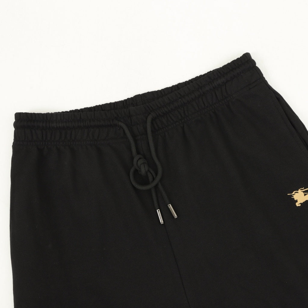 Burberry Women's & Men's Black Small Equestrian Logo Drawstring Jogger Pants