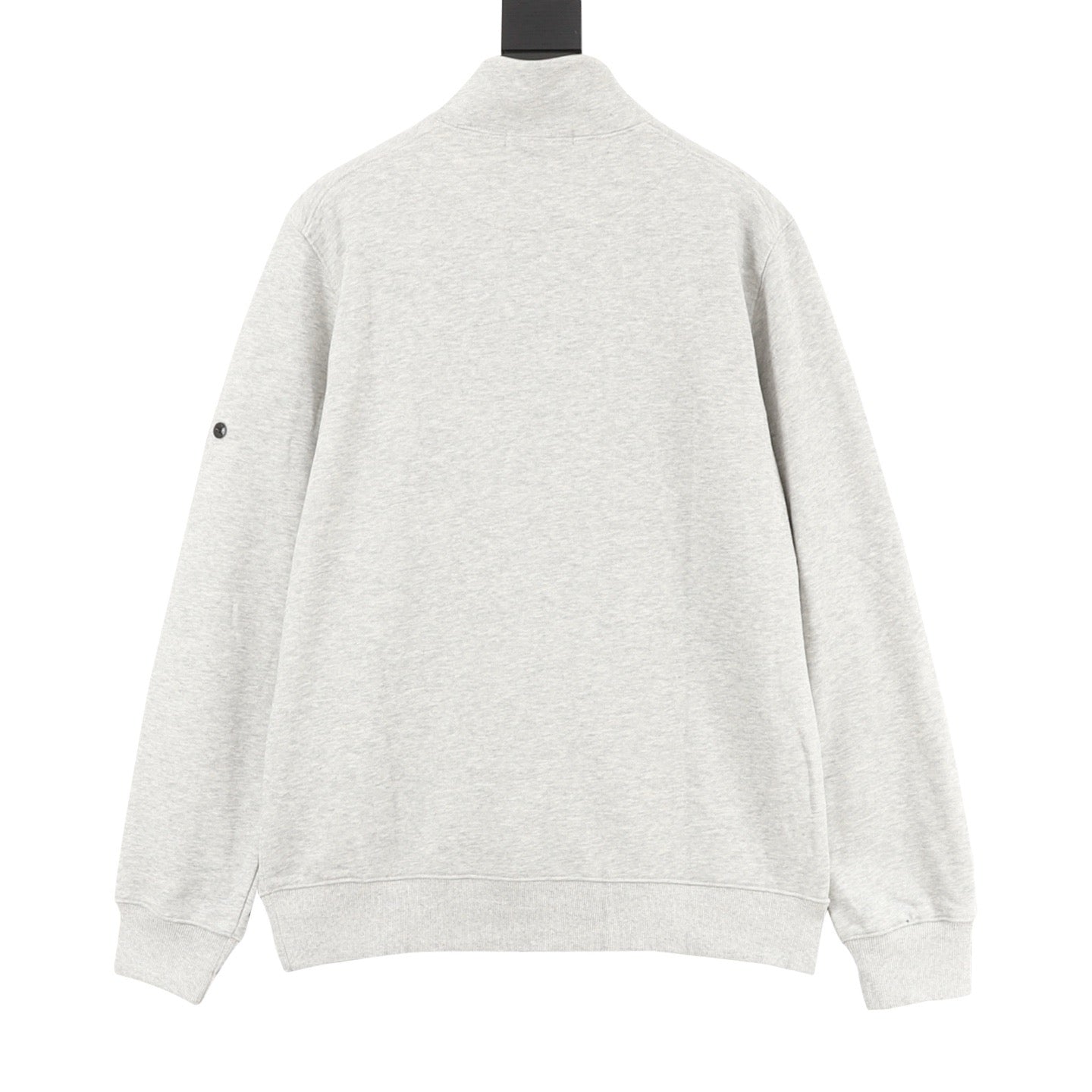 Stone Island Half-Zip Pullover Sweatshirt — Olive Green, Sleeve Badge | SS26