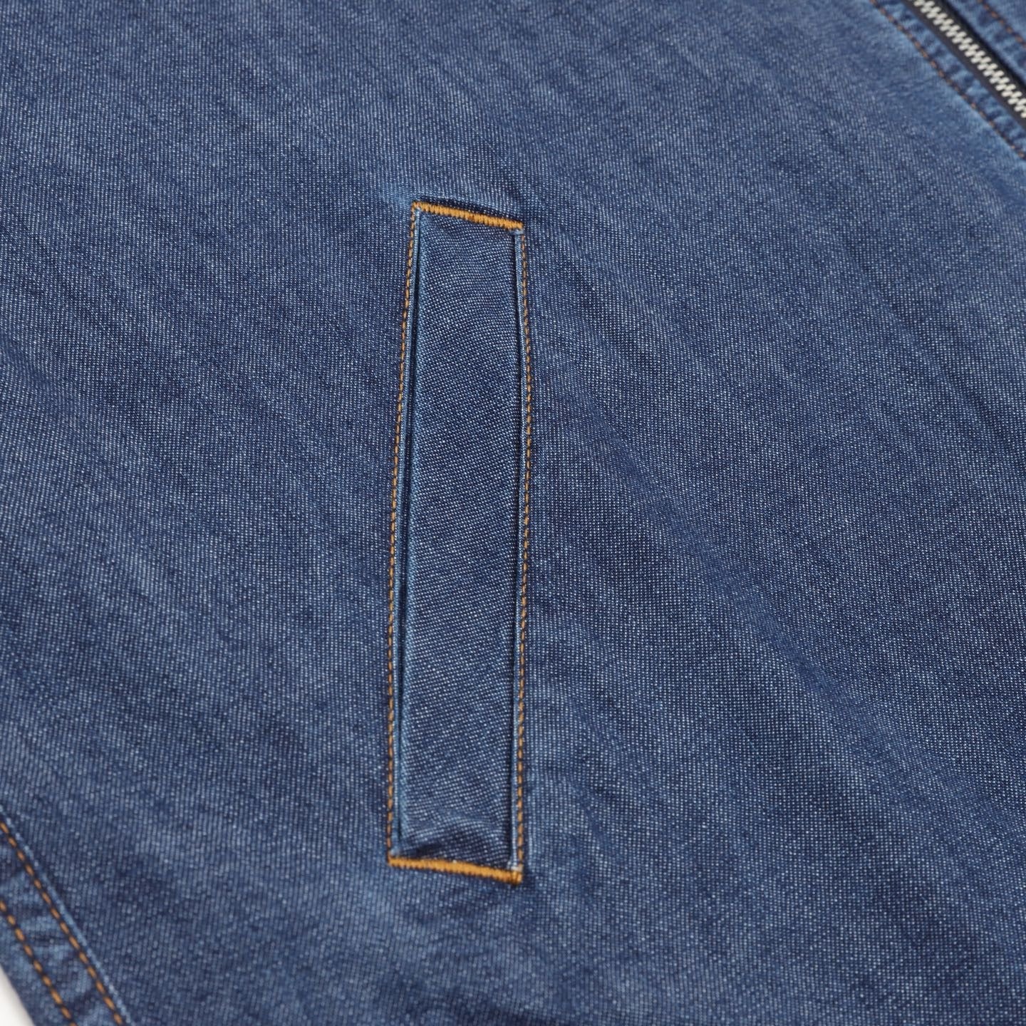 Loewe Anagram Embroidered Pocket Zip-Up Denim Jacket