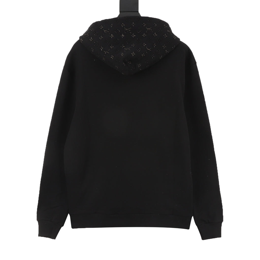 Louis Vuitton Women's Men's Black Monogram Rhinestone Hoodie