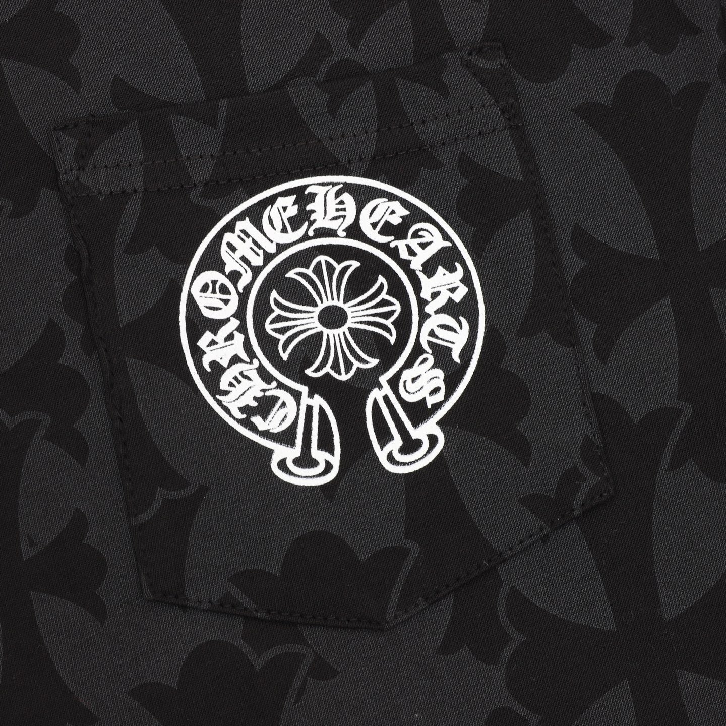 Chrome Hearts 25FW Dark Pattern All-Over Print Long-Sleeve T-Shirt
