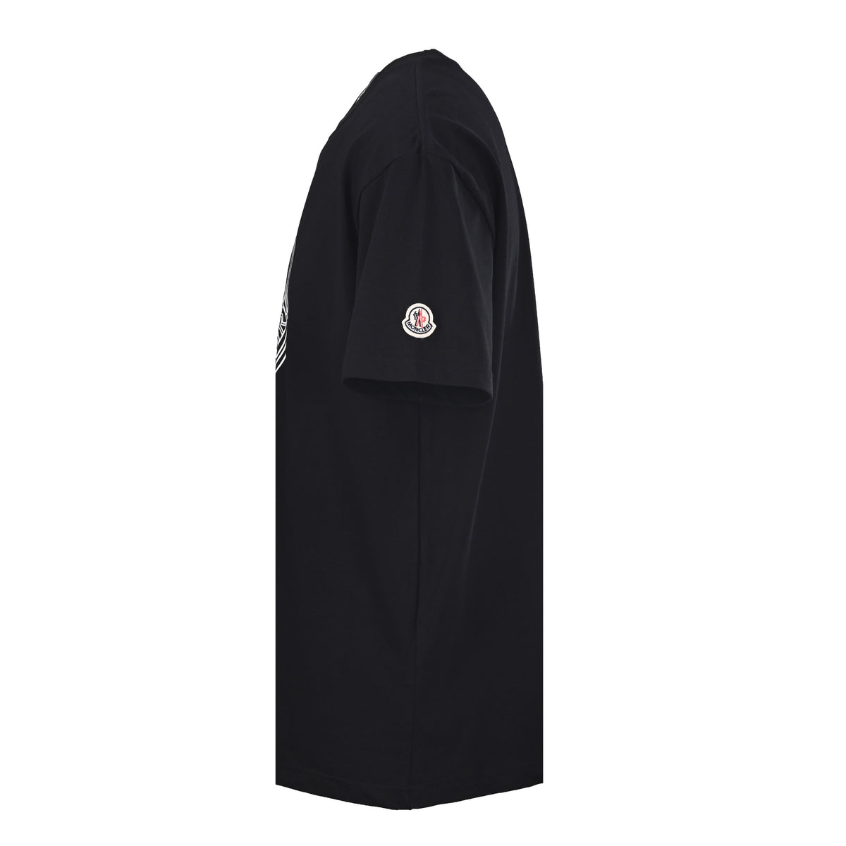 Moncler Men's Black Large Circular Logo T-Shirt