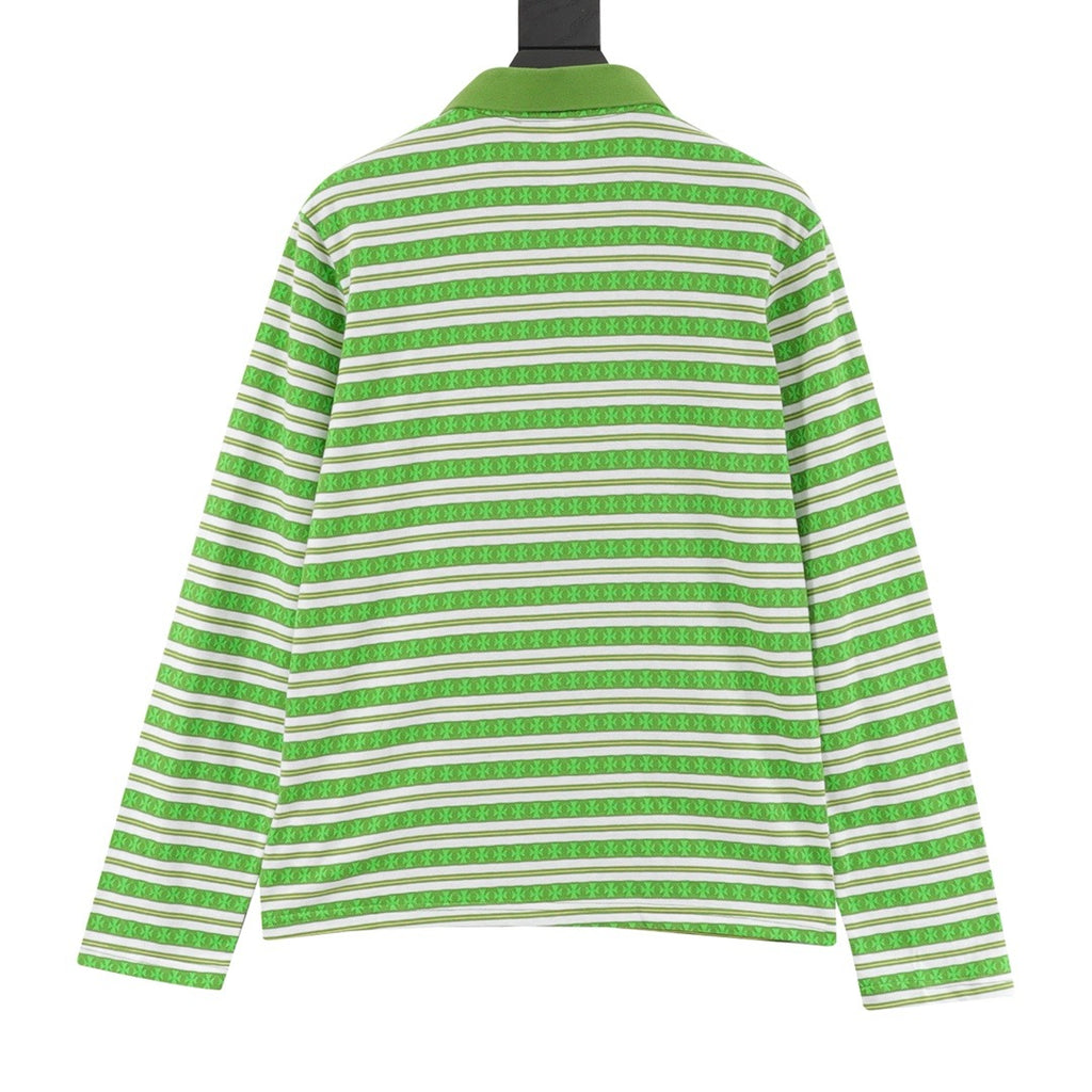 Chrome Hearts 25FW Striped Polo Long-Sleeve T-Shirt