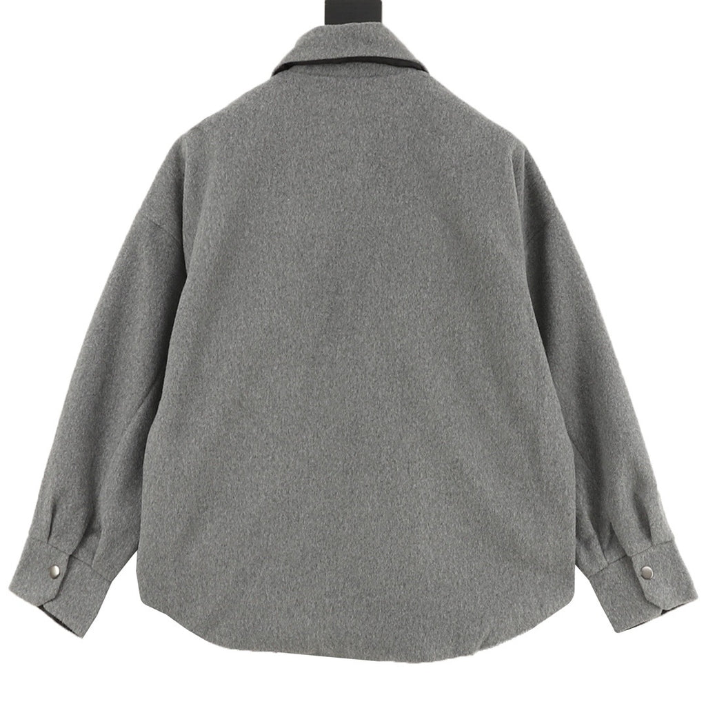 Prada Women's Men's Grey Wool Shirt Jacket