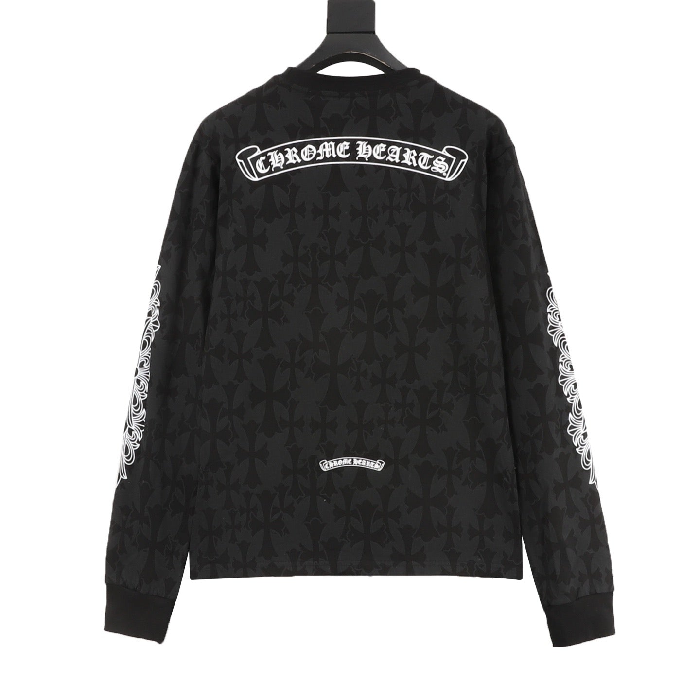 Chrome Hearts 25FW Dark Pattern All-Over Print Long-Sleeve T-Shirt