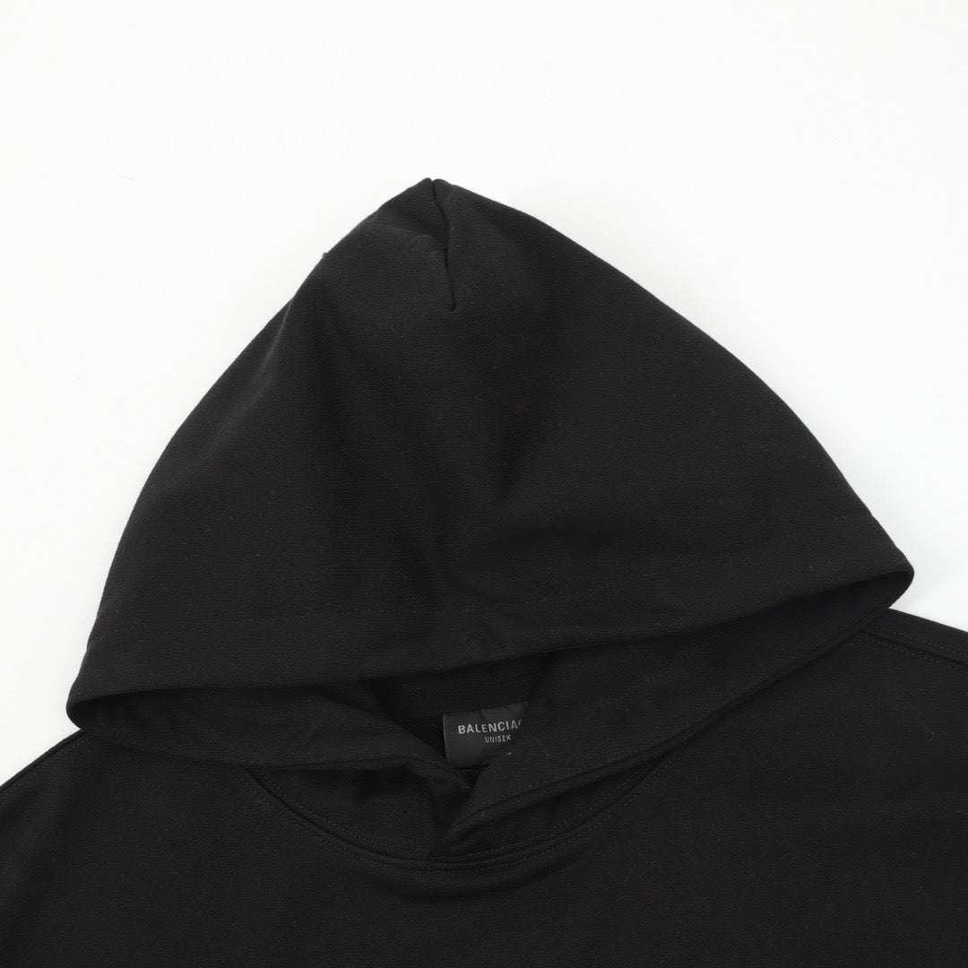 VOGUE Women's Men's Black Logo Print Hoodie