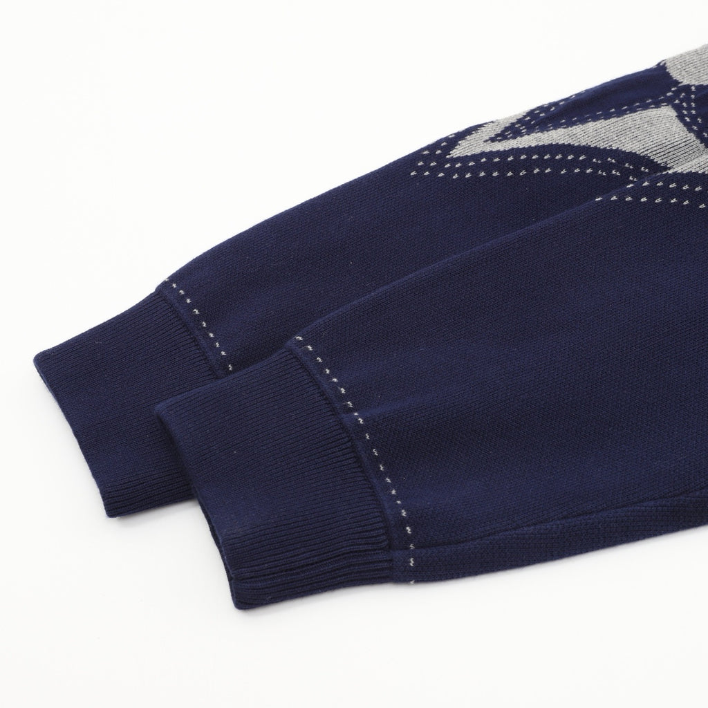 Louis Vuitton Women's / Men's Stitched Monogram Zip Hoodie in Navy