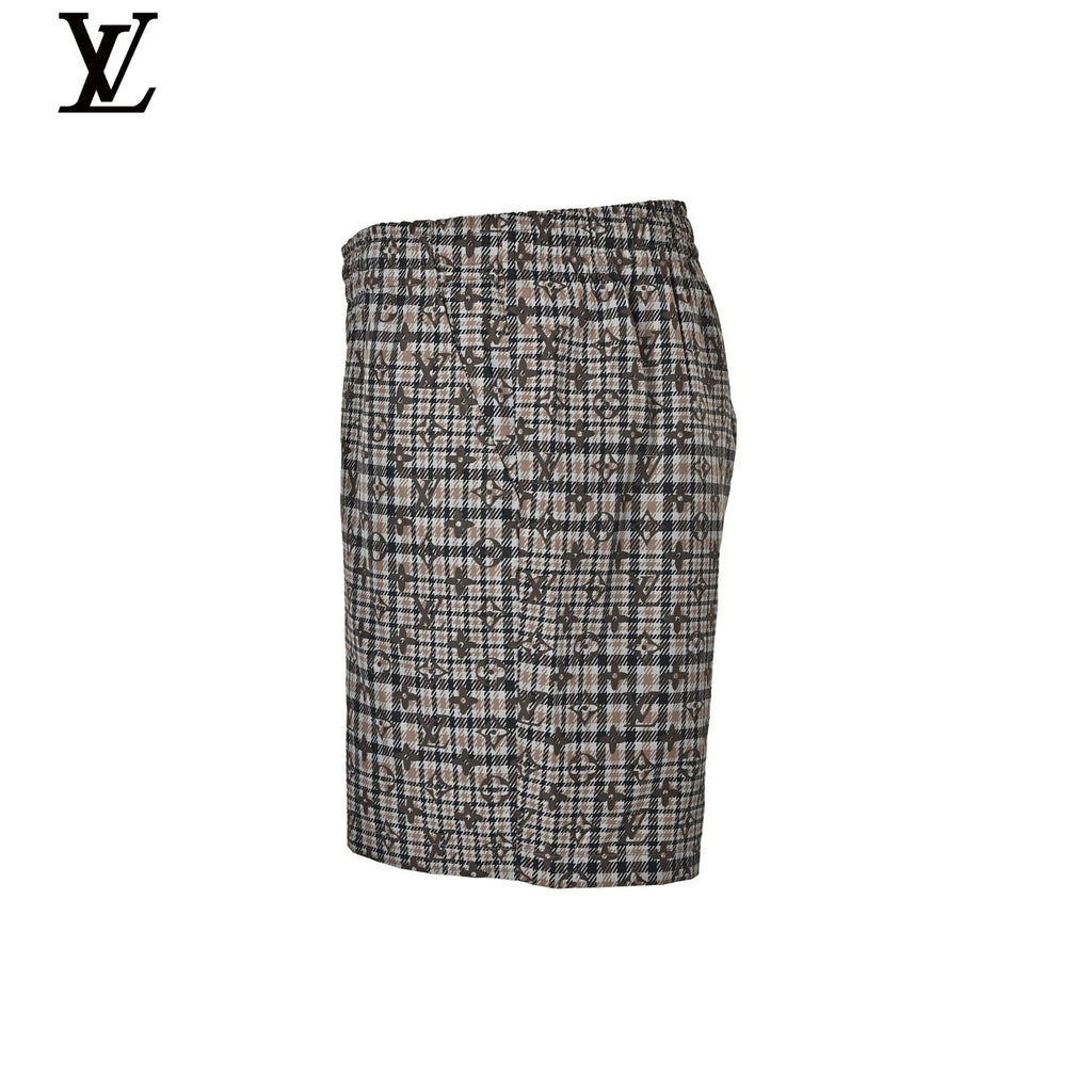 Louis Vuitton Men's Brown Check Monogram Swim Shorts