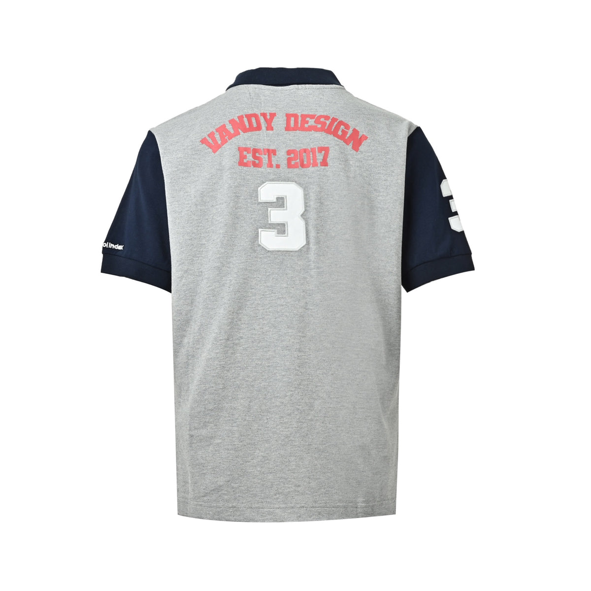 Protocol+ Grey & Navy Color-Block Horse Logo Polo Shirt