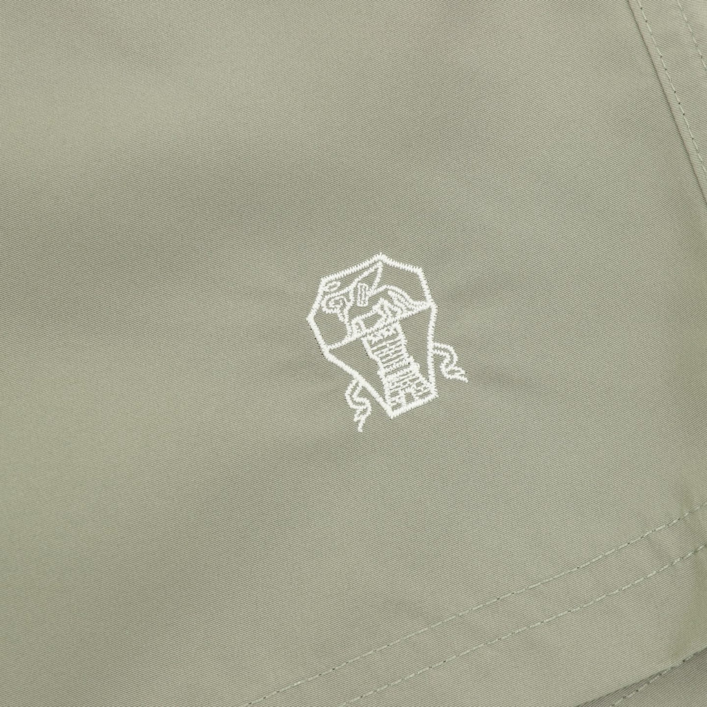 Brunello Cucinelli Small Logo Embroidered Beach Shorts